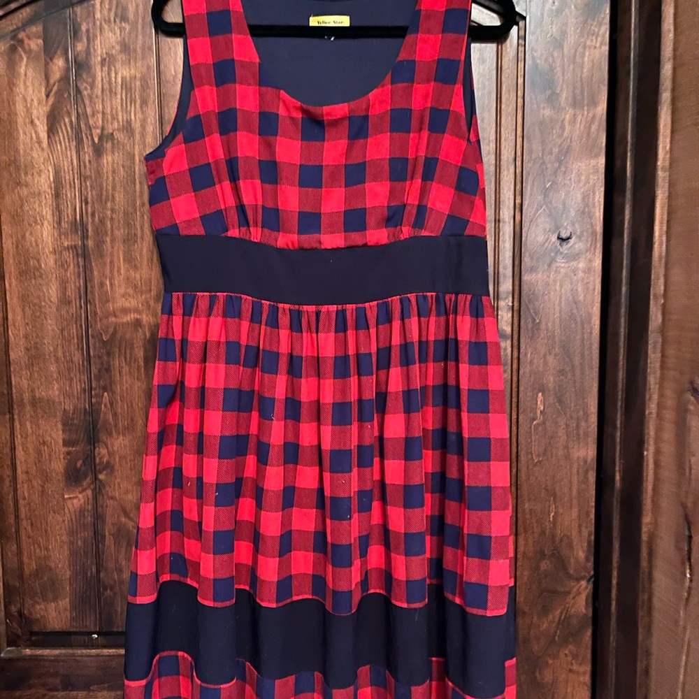 Red and Blue Checkered Dress